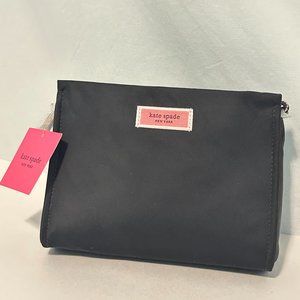 Authentic Kate Spade black wallet/nylon cosmetic bag